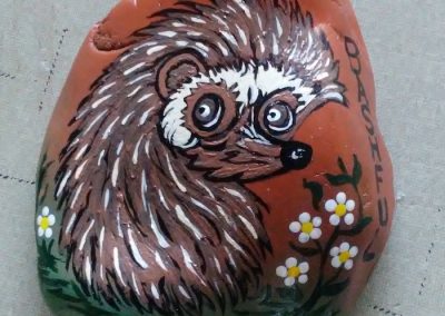 Painted Rock by Shirley's Yard Art