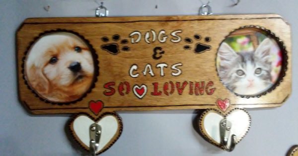 Dog and Cat leash and collar Hanger