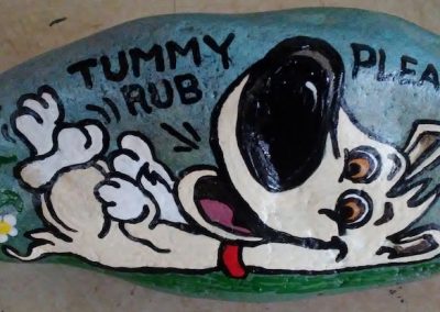 Tummy Rub Painted Rock