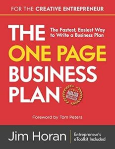 One Page Business Plan